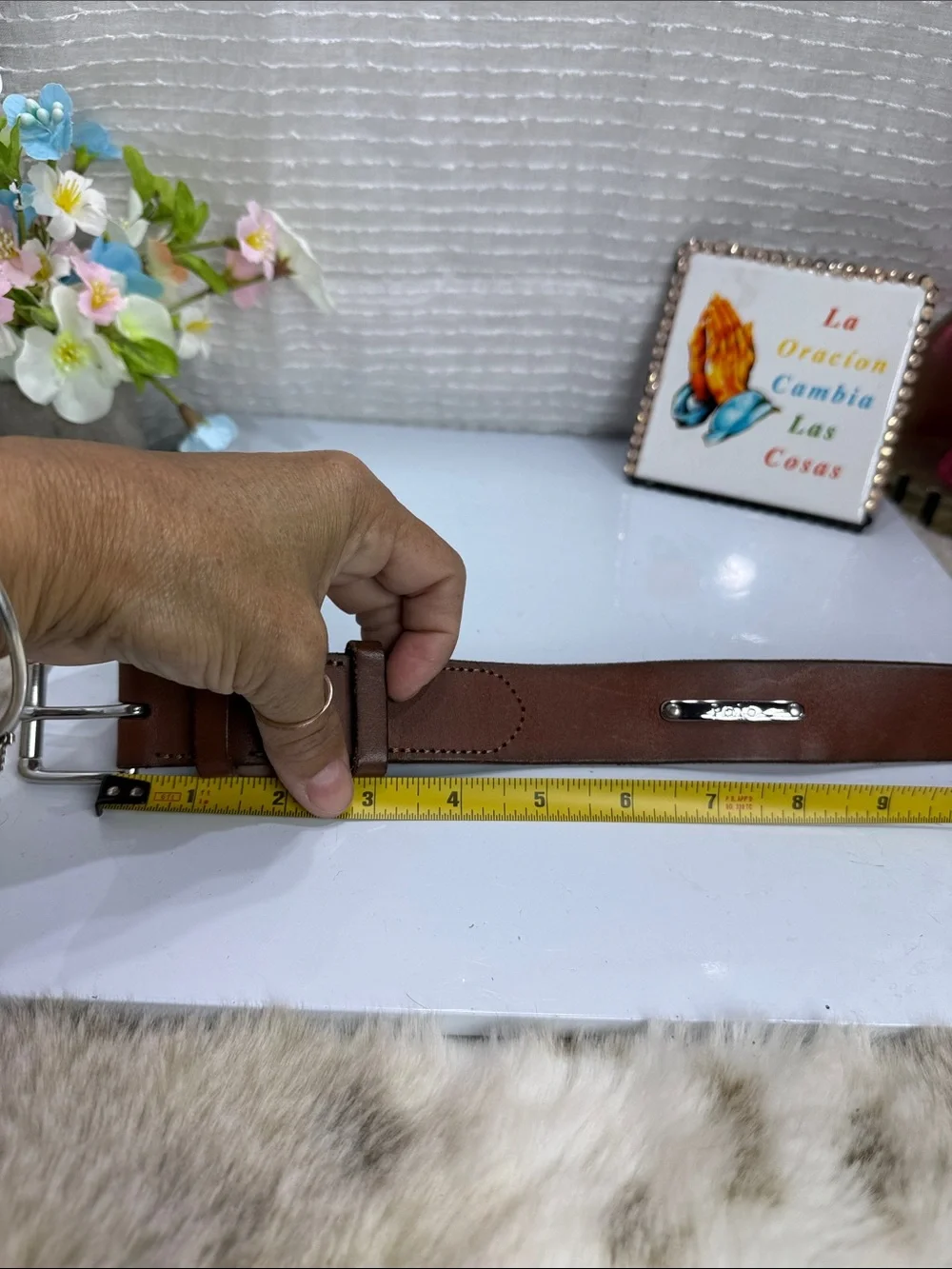 (H) Polo Ralph Lauren full-grain leather belt, size 36/90 unisex